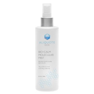 Aliquote Skin Bio·Calm Molecular Mist, a 250 mL hypochlorous acid facial spray for sensitive, redness-prone and blemish-prone skin.